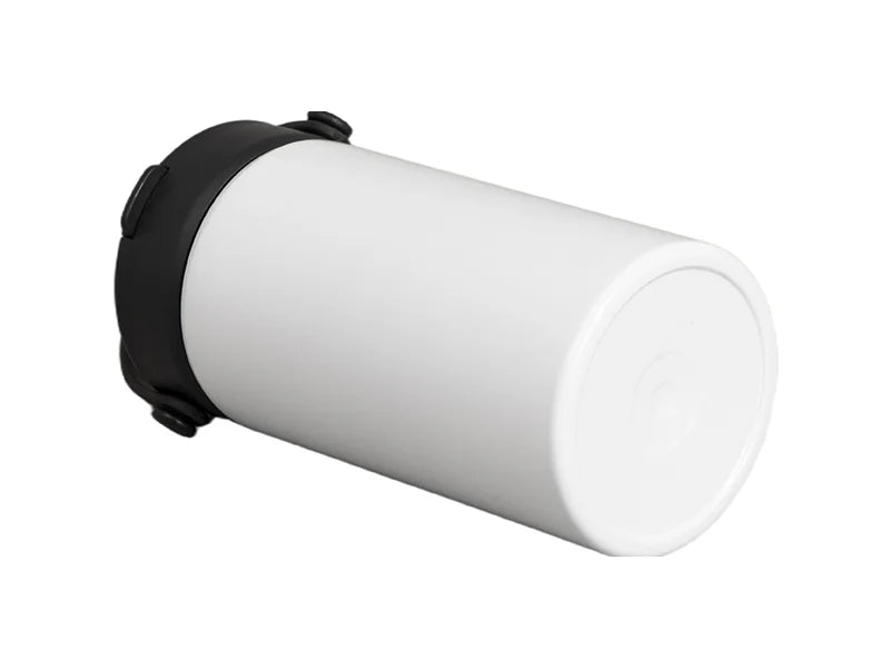 20oz/600ml Sublimation Stainless Steel Flask Tumbler w/ Protable Straw Lid (White)