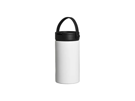 20oz/600ml Sublimation Stainless Steel Flask Tumbler w/ Protable Straw Lid (White)