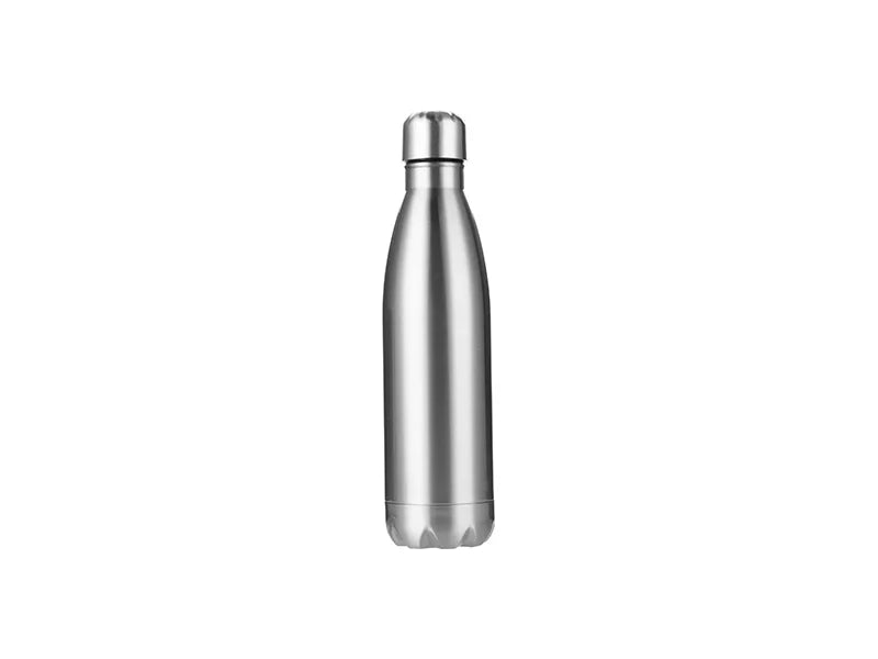 Sublimation Blanks 17oz/500ml Stainless Steel Cola Shaped Bottle(Silver) W/ Temperature Lid