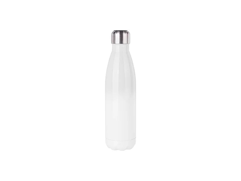 Sublimation Blanks 17oz/500ml Stainless Steel Cola Shaped Bottle(White) W/ Temperature Lid