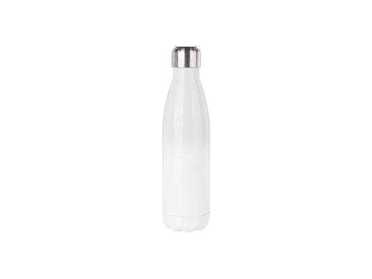 Sublimation Blanks 17oz/500ml Stainless Steel Cola Shaped Bottle(White) W/ Temperature Lid