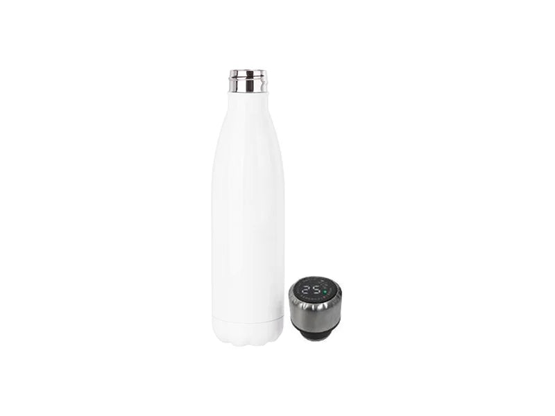 Sublimation Blanks 17oz/500ml Stainless Steel Cola Shaped Bottle(White) W/ Temperature Lid