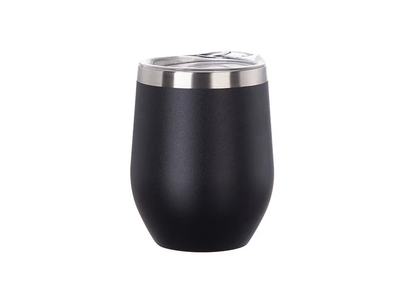 Engraving Blanks 12oz/360ml Powder Coated SS Stemless Wine Cup for Laser Engraving & UV Printing