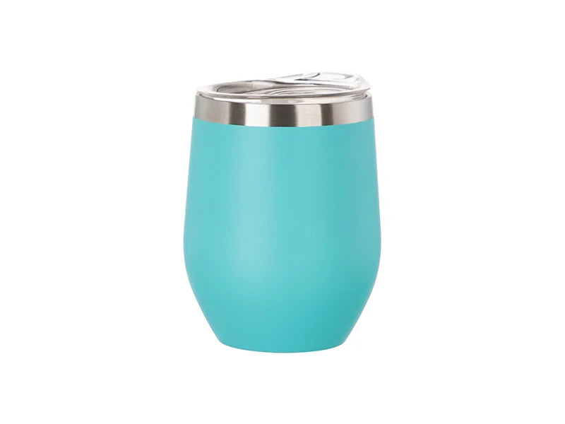 Engraving Blanks 12oz/360ml Powder Coated SS Stemless Wine Cup for Laser Engraving & UV Printing