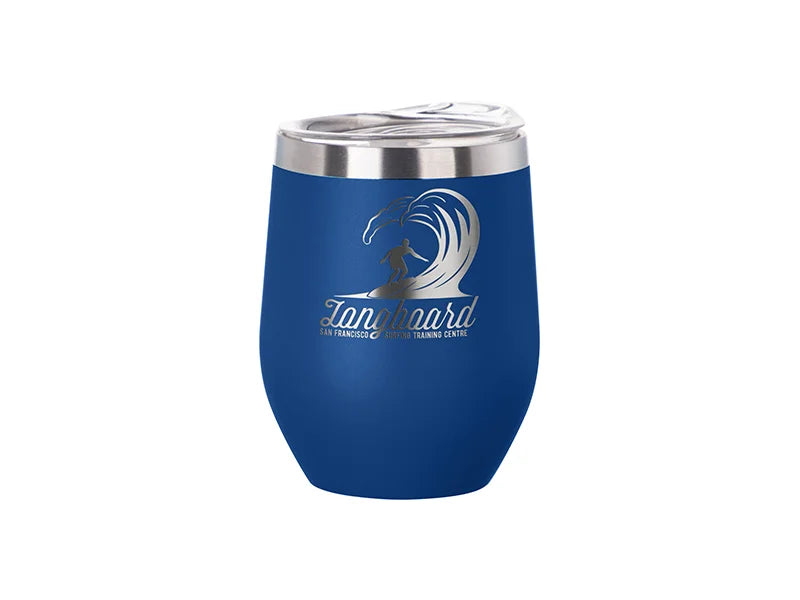 Engraving Blanks 12oz/360ml Powder Coated SS Stemless Wine Cup for Laser Engraving & UV Printing