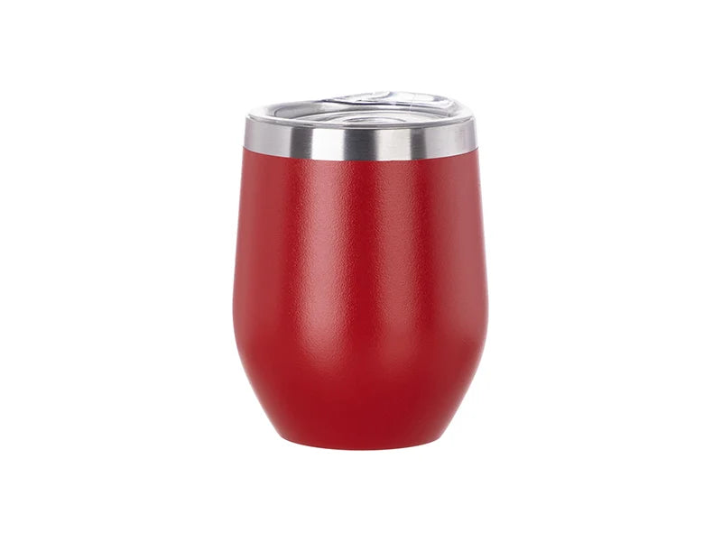 Engraving Blanks 12oz/360ml Powder Coated SS Stemless Wine Cup for Laser Engraving & UV Printing