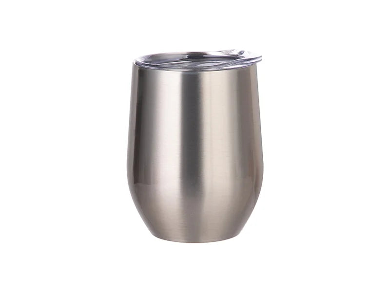Engraving Blanks 12oz/360ml Powder Coated SS Stemless Wine Cup for Laser Engraving & UV Printing