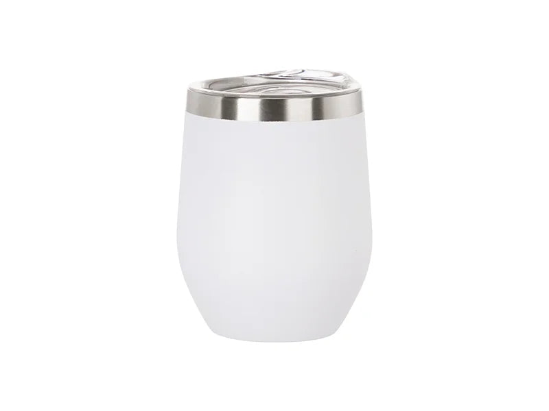 Engraving Blanks 12oz/360ml Powder Coated SS Stemless Wine Cup for Laser Engraving & UV Printing