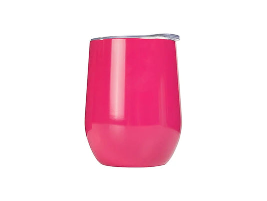 Sublimation 12oz Stainless Steel Stemless Wine Cup (Rose Red)