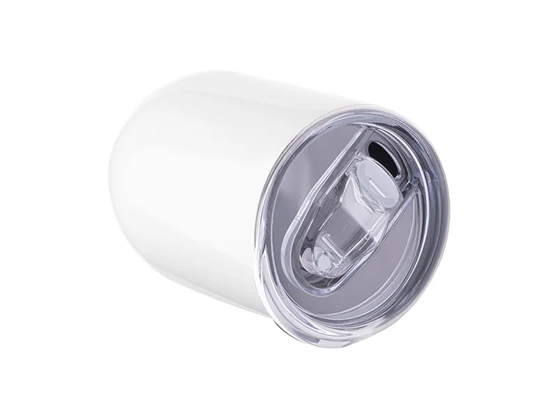 12oz/360ml Sublimation Blanks Straight Stainless Steel Stemless Wine Glass(White)