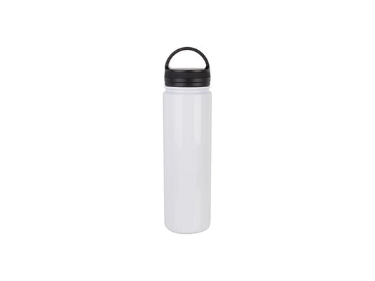 Sublimation 25oz/750ml Stainless Steel Flask w/ Portable Lid (White)