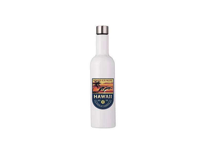 Sublimation 25oz/750ml Stainless Steel Wine Bottle (White)