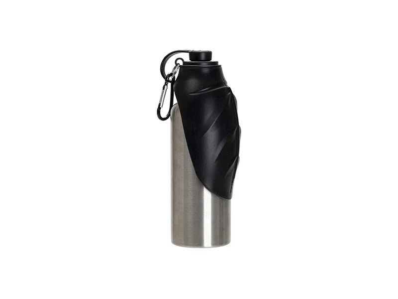 Sublimation Blanks 17oz/500ml Silver Stainless Steel Portable Pet Water Bottle Dispenser