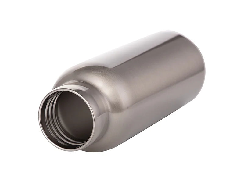 Sublimation 750ml/25oz Portable Bamboo Lid Stainless Steel Bottle (Silver)