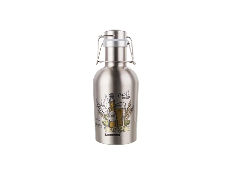 32oz/1000ml Sublimation Growler (Silver)
