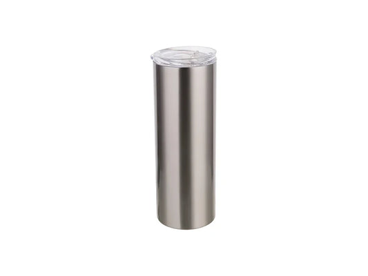 Sublimation 20oz/600ml Stainless Steel Skinny Tumbler with Straw & Lid (Silver)