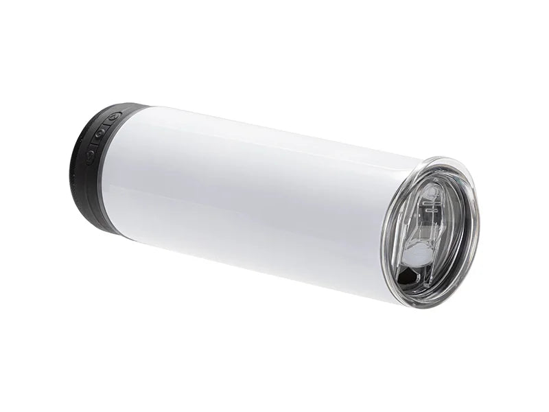 Sublimation Blanks 20oz/600ml White Stainless Steel Tumbler with Black Bluetooth Speaker