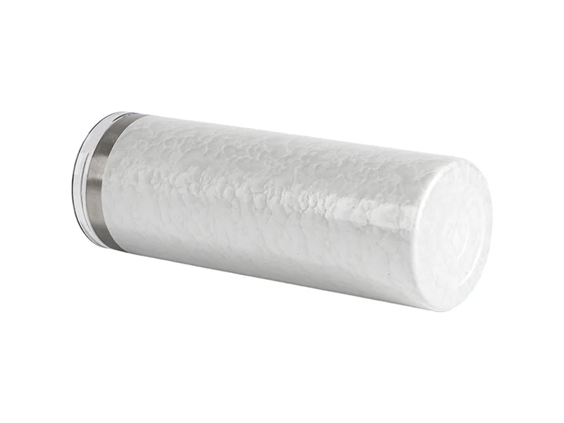 Sublimation 20oz/600ml 3D Puffy Cloud Stainless Steel Skinny Tumbler w/ Straw (White)