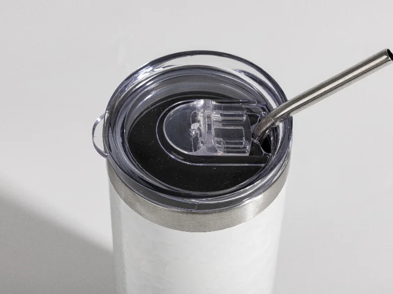 Sublimation 20oz/600ml 3D Puffy Cloud Stainless Steel Skinny Tumbler w/ Straw (White)