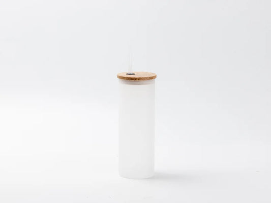 17oz/500ml Sublimation Blanks Glass Skinny Tumbler (Frosted)