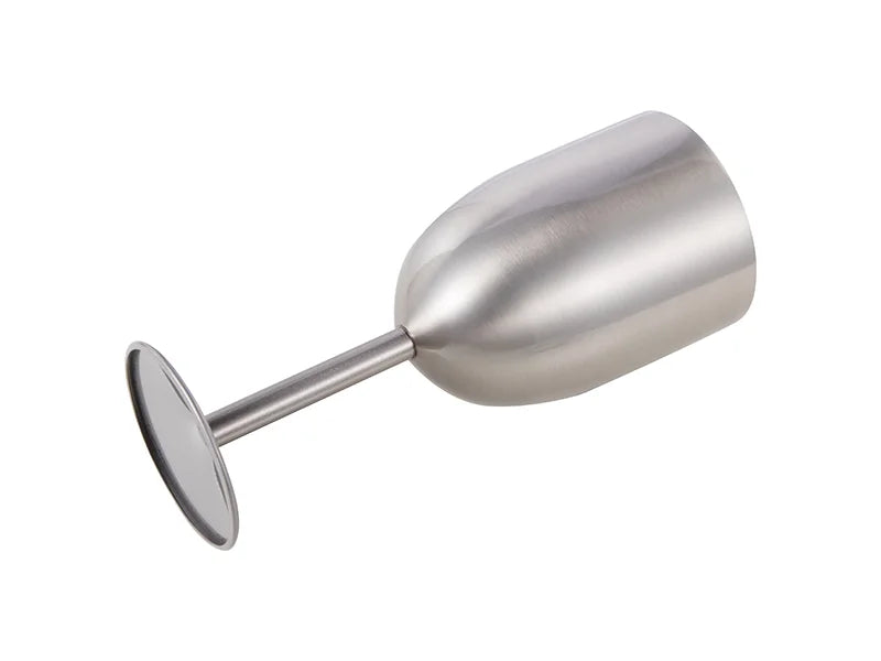 Sublimation 350ml Stainless Steel Wine Glass (Silver)