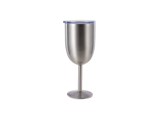 Sublimation 350ml Stainless Steel Wine Glass (Silver)