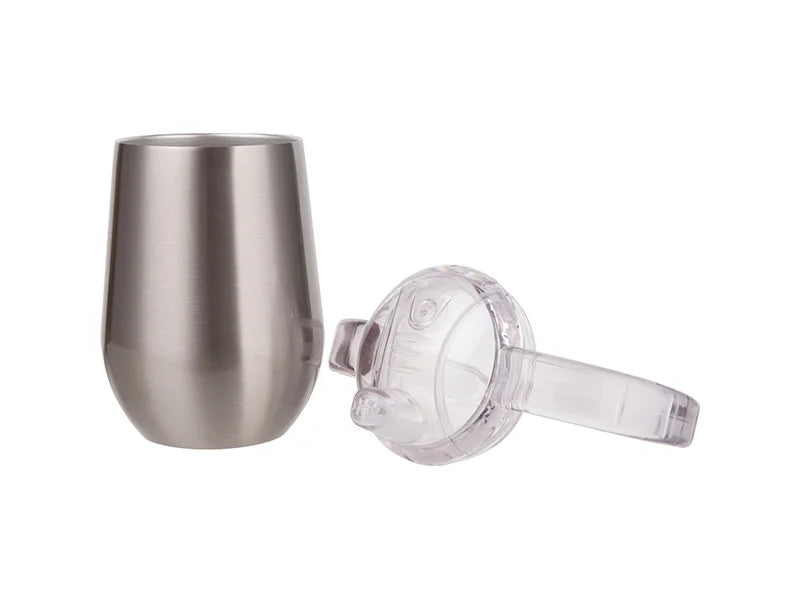 Sublimation 10oz/300ml Insulated Stainless Steel Sippy Cup with Spout (Silver)