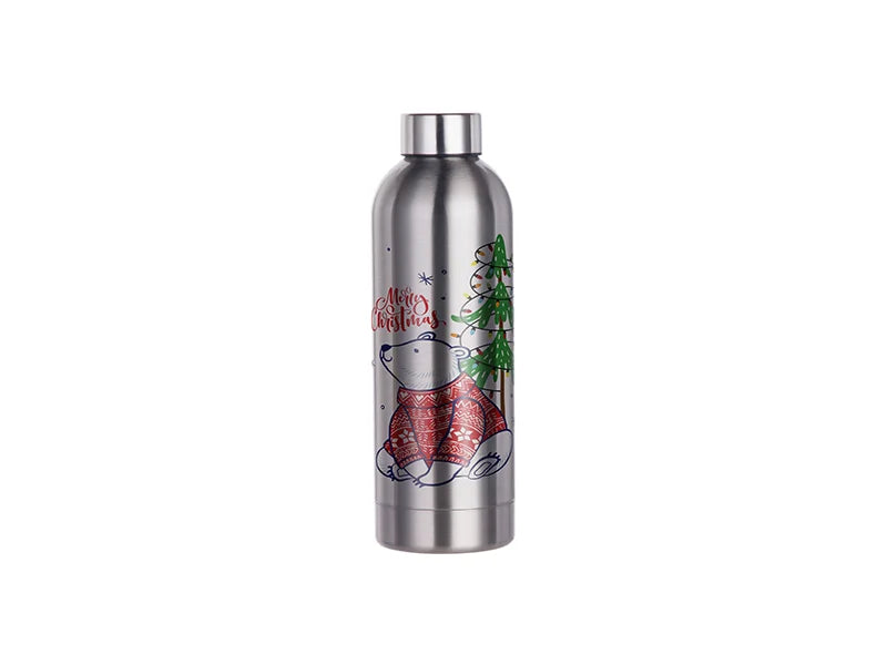 Sublimation 25oz/750ml Single Wall Stainless Steel Sport Bottle (Silver)