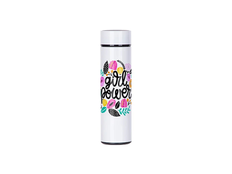 16oz/450ml Sublimation Smart Stainless Steel Flask (White)