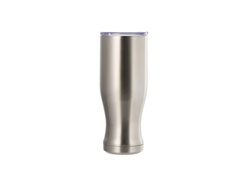 25oz/750ml Sublimation Stainless Steel Pilsner Style Tumbler (Silver)