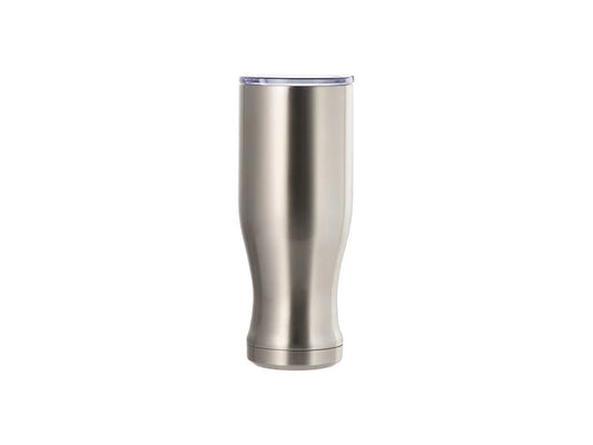 25oz/750ml Sublimation Stainless Steel Pilsner Style Tumbler (Silver)
