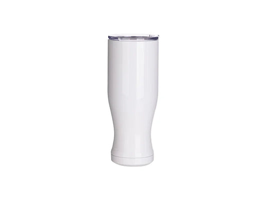 25oz/750ml Sublimation Stainless Steel Pilsner Style Tumbler (White)