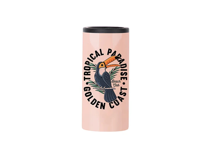 Sublimation 12oz/350ml Stainless Steel Skinny Can Cooler(Orange)