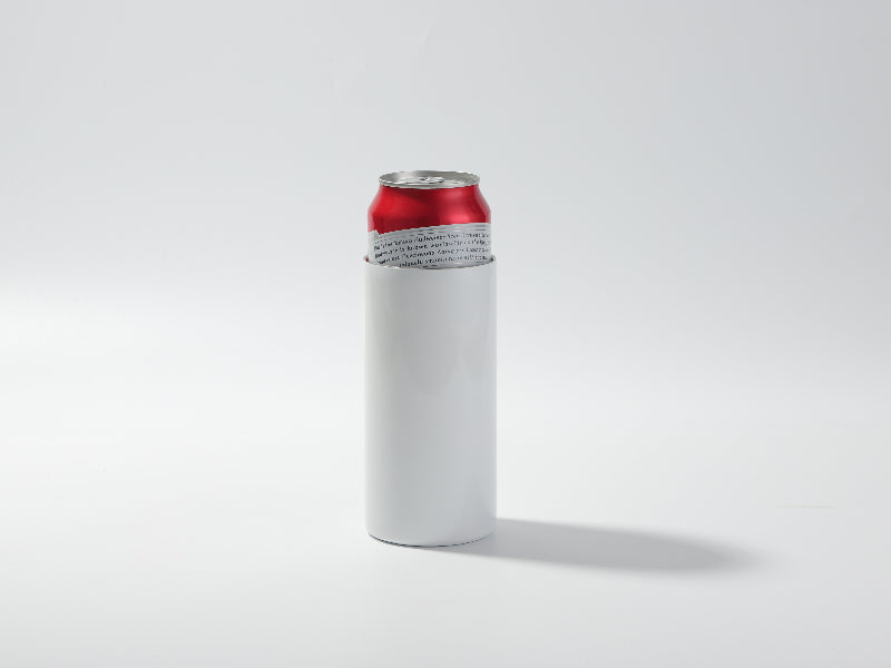 16oz/470ml Sublimation Blanks Stainless Steel Slim Can Cooler(White)