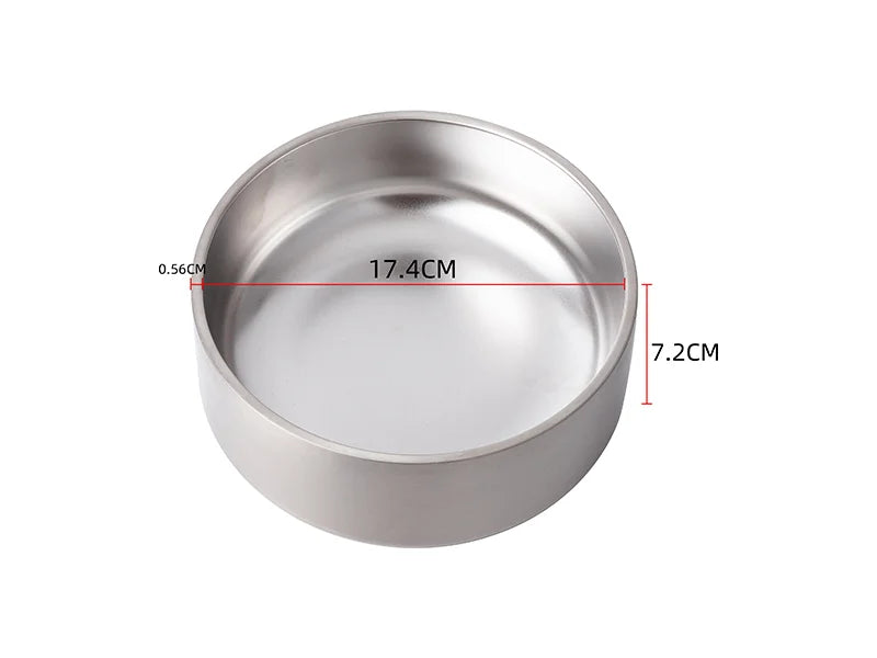 42oz/1250ml Sublimation Blank Stainless Steel Dog Bowl (Silver)