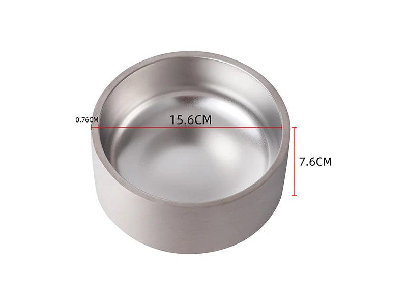 32oz/960ml Sublimation Blank Stainless Steel Dog Bowl (Silver)