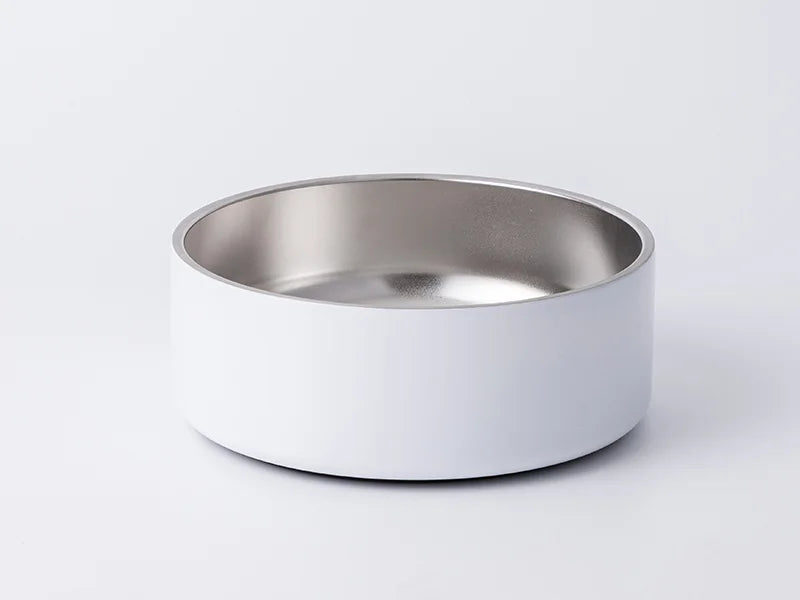 42oz/1250ml Sublimation Blank Stainless Steel Dog Bowl (White)
