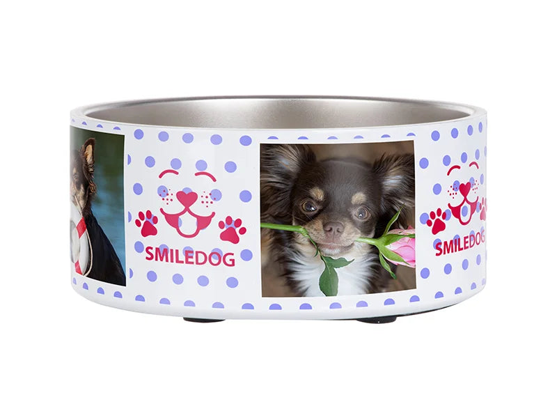 Sublimation 64oz/1900ml Stainless Steel Dog Bowl (White)