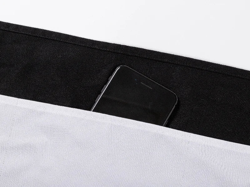 Sublimation Blanks Black Adult Apron w/ 3 White Pockets (60*29cm)