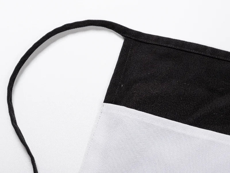 Sublimation Blanks Black Adult Apron w/ 3 White Pockets (60*29cm)