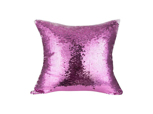 Sublimation Flip Sequin Pillow Cover (White w/ Purple)