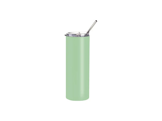 Sublimation 20oz/600ml Stainless Steel Tumbler with Straw & Lid(Matte, Green)