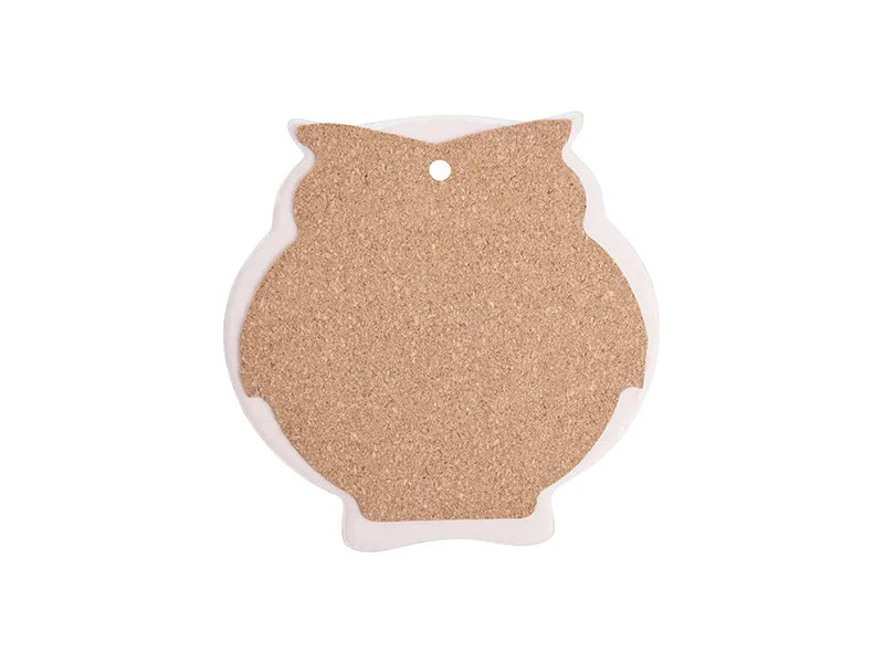 Sublimation Shaped Ceramic Coaster w/ Cork