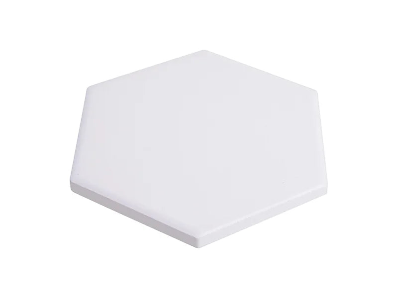 Sublimation Hexagonal Ceramic Coaster w/ Cork