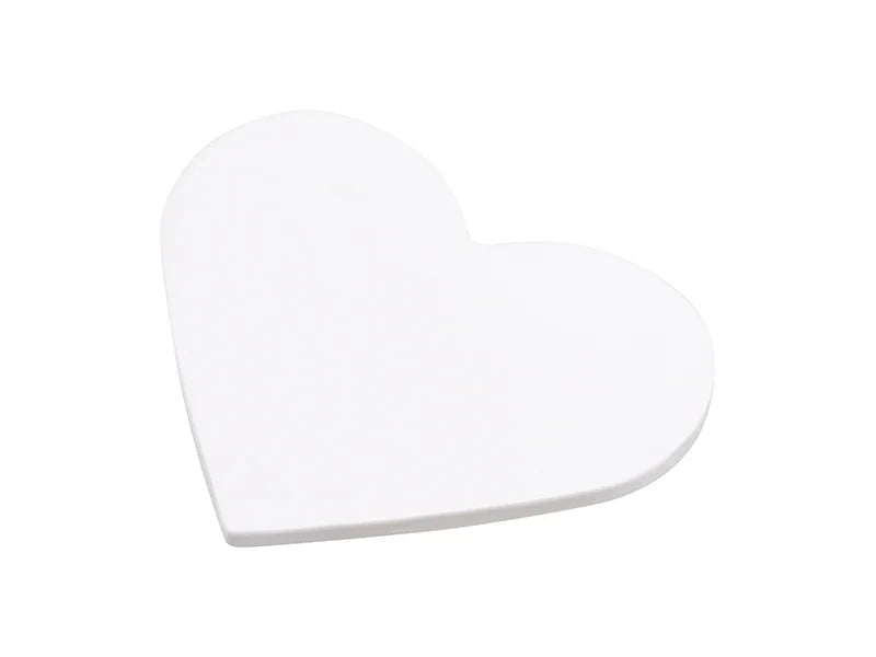 Sublimation 9*11cm Heart Ceramic Coaster w/ Cork (Frosted)