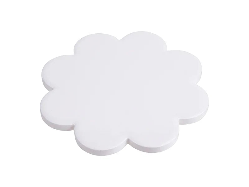 Sublimation Plum-shaped Ceramic Coaster w/ Cork