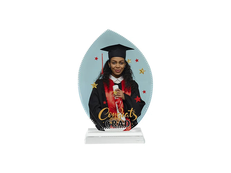Sublimation Blanks Crystal(Leaf Shape,10*13*1.5cm)