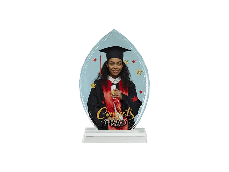 Sublimation Blanks Crystal(Peach Leaves,13*19*1.5cm)
