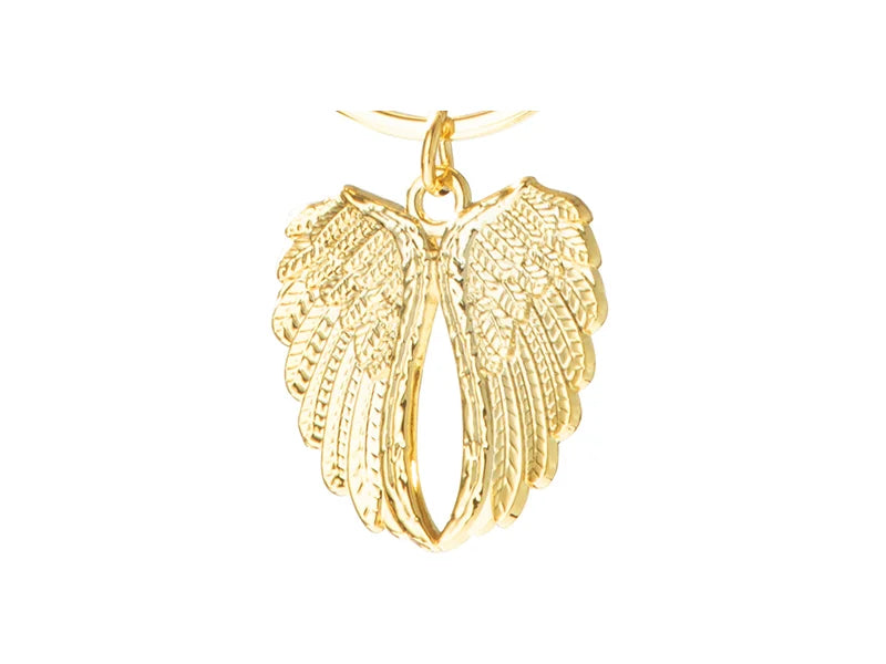 Sublimation Angel wings Car Hanger Ornament (Two-Side Printable, Gold)
