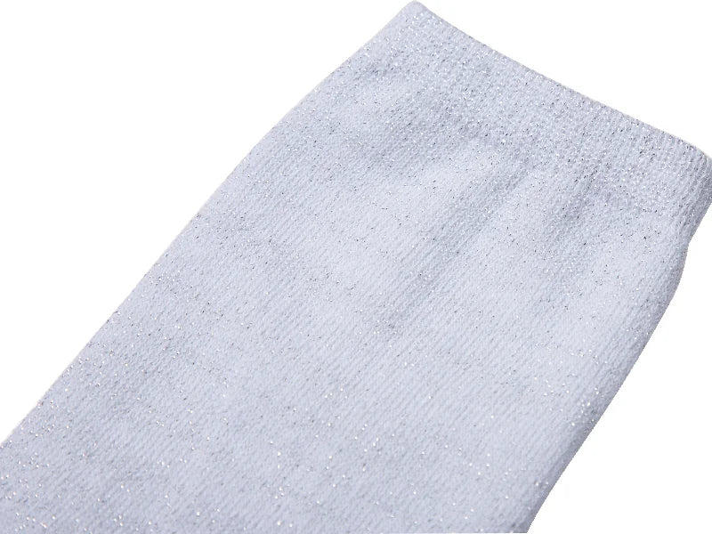 Sublimation Silver Silk Glitter Adult Crew Sock (8.8*30.5)